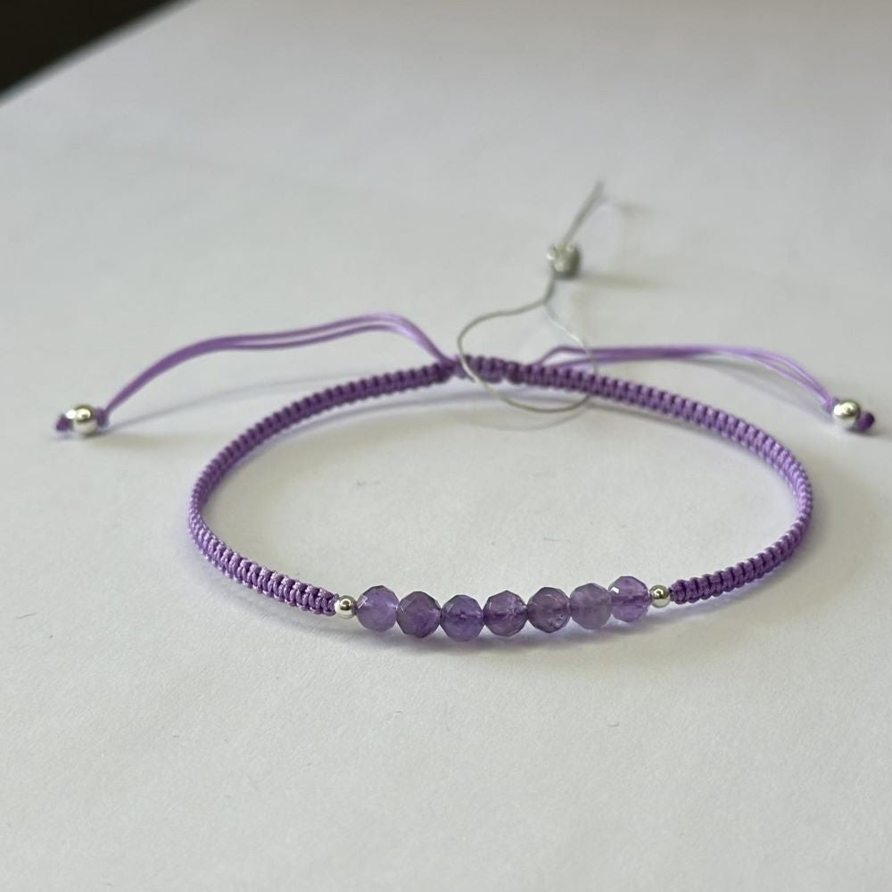 Amethyst Thread Bracelet