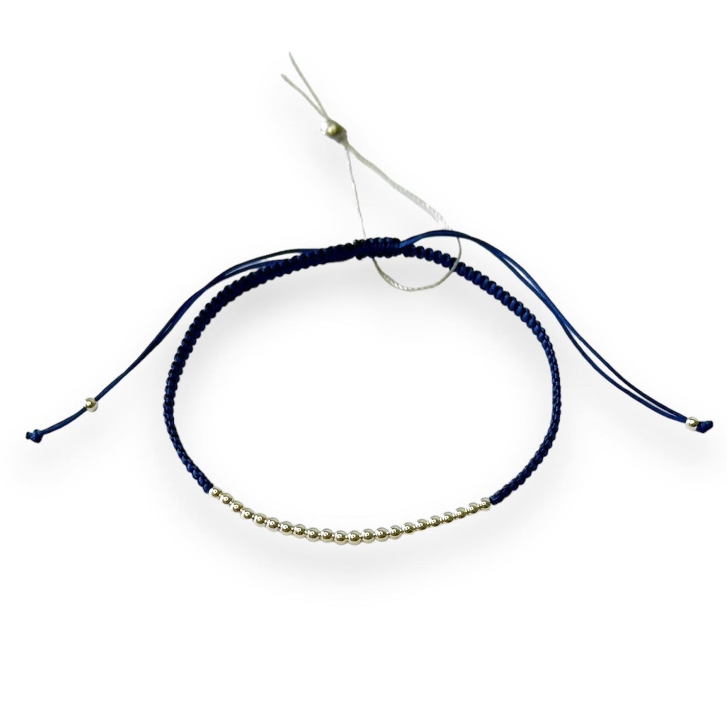 Various Colours Thread Bracelet with Sterling Silver Beads