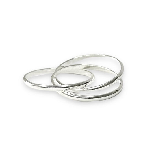 Sterling Silver 1.5 mm Triple Ring