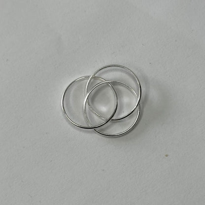 Sterling Silver 1.5 mm Triple Ring