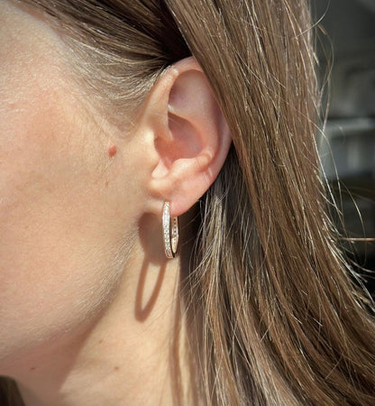 Sidabrinės 1,2-2 cm rinkutės su 1 eile cirkonių