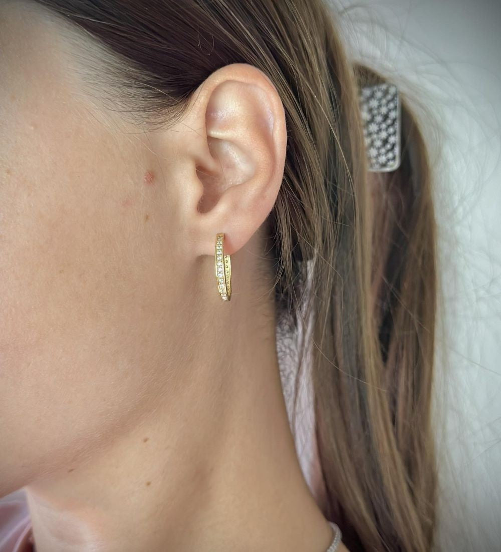 Sidabrinės 1,2-2 cm rinkutės su 1 eile cirkonių