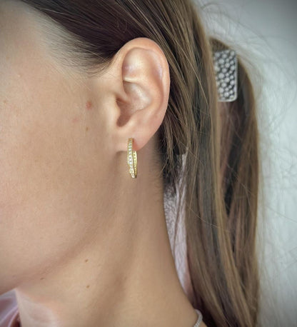 Sidabrinės 1,2-2 cm rinkutės su 1 eile cirkonių