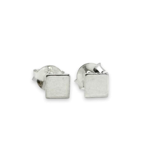 Sterling Silver Square Studs