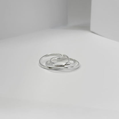 Sterling Silver 2 mm Triple Ring