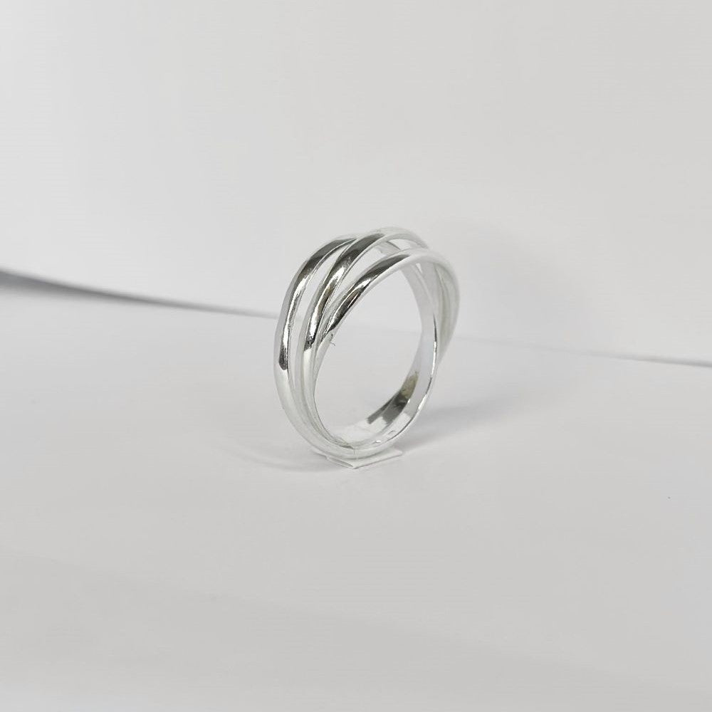 Sterling Silver 2 mm Triple Ring