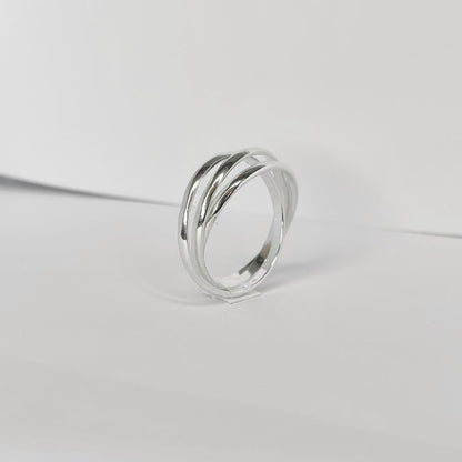 Sterling Silver 2 mm Triple Ring