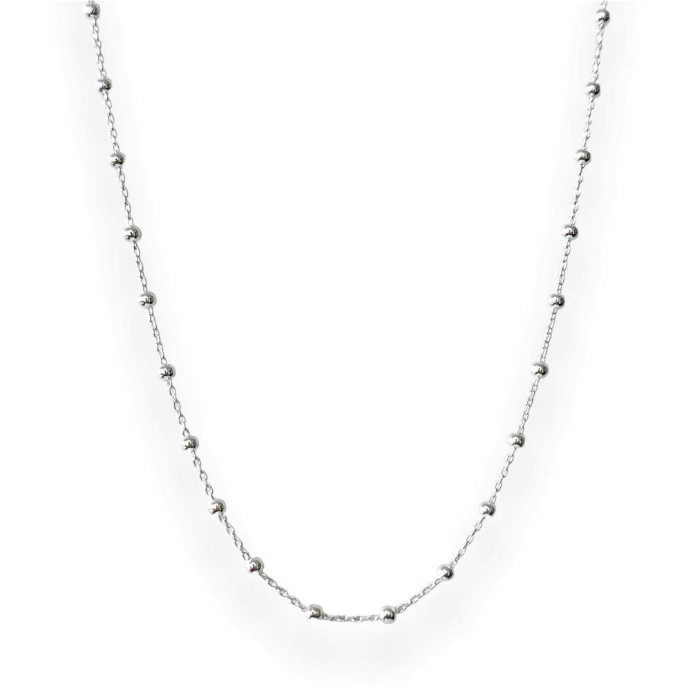 Sidabrinė kolje su burbuliukais