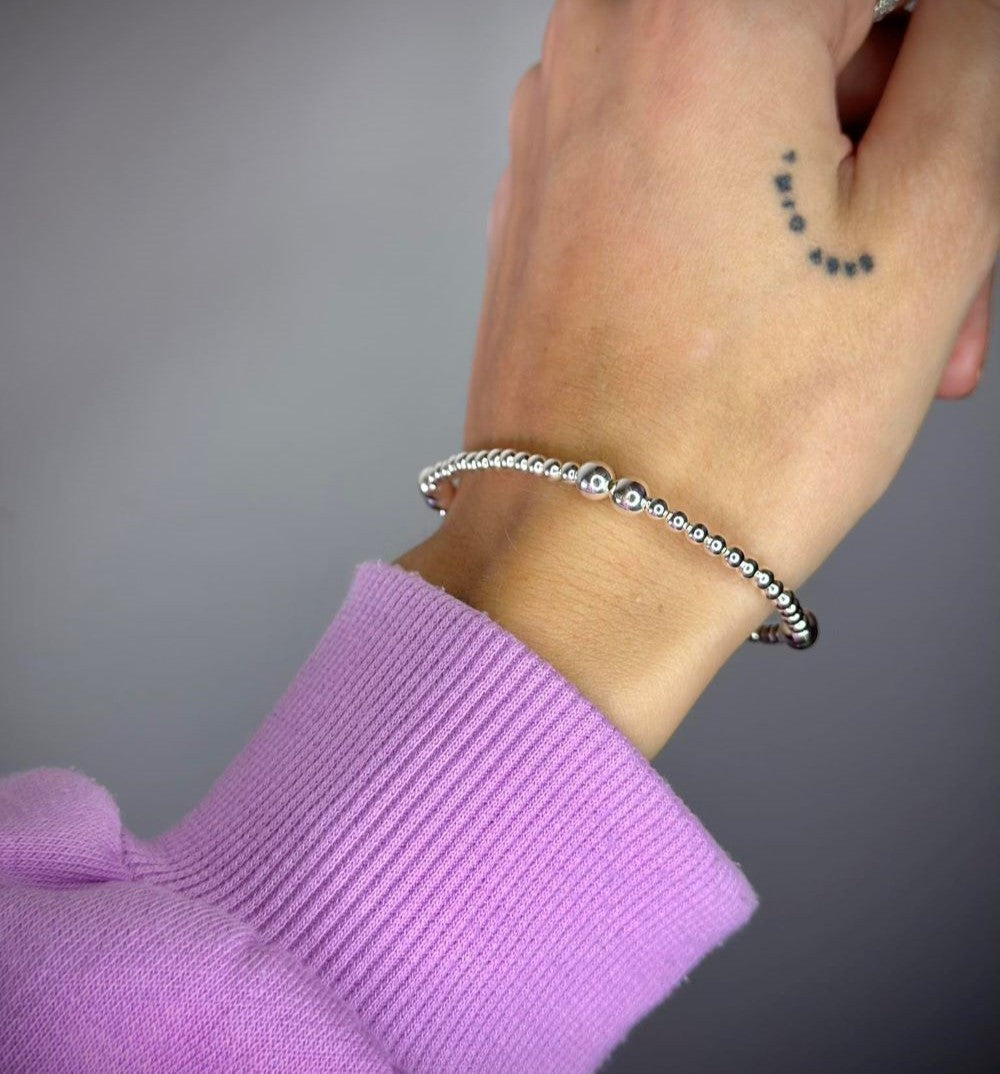 Sidabrinė apyrankė su burbuliukais