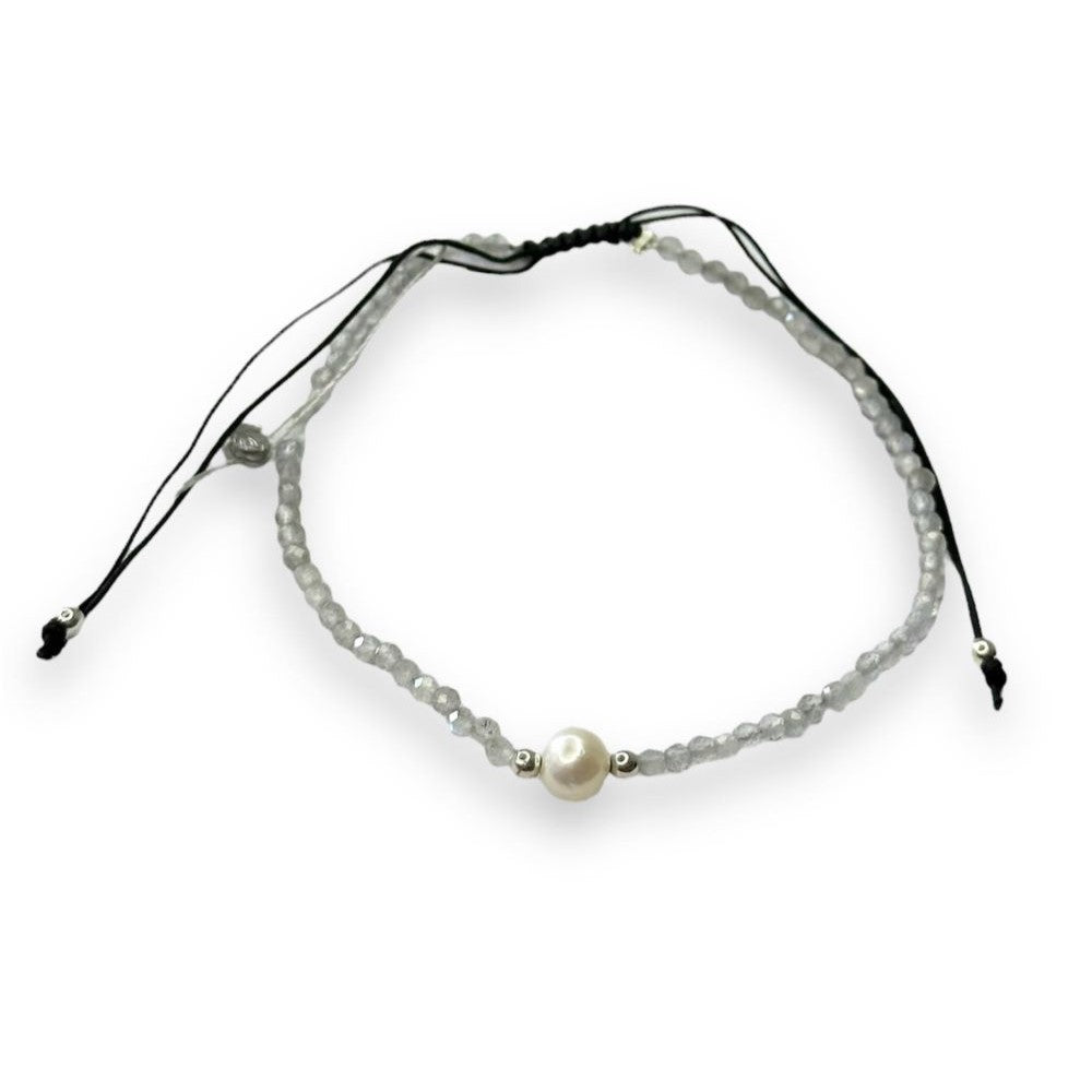 Moonstone Bracelet with Pearl