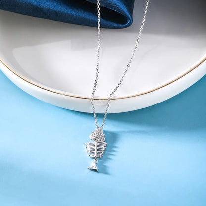 Sterling Silver Lucky Fish Necklace