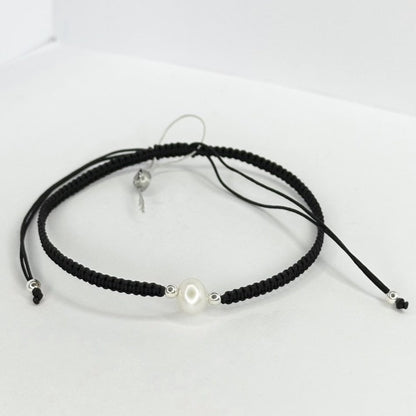 Various Colours Thread Bracelet with Freshwater Pearl