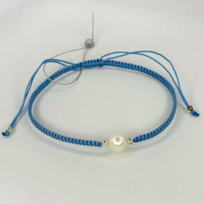 Various Colours Thread Bracelet with Freshwater Pearl