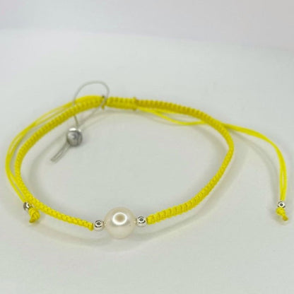 Various Colours Thread Bracelet with Freshwater Pearl