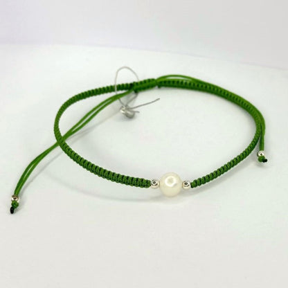 Various Colours Thread Bracelet with Freshwater Pearl