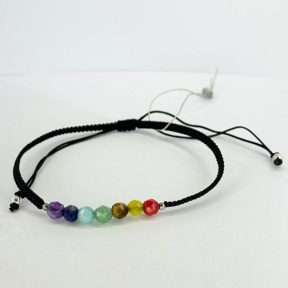 Various Colours Thread Bracelet with Stones