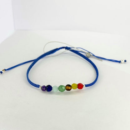 Various Colours Thread Bracelet with Stones