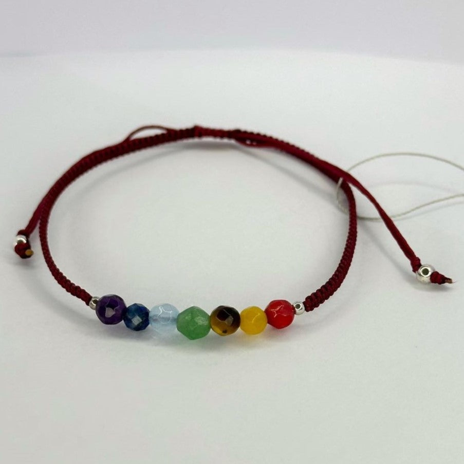 Various Colours Thread Bracelet with Stones