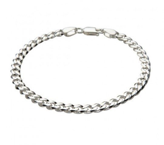 Sterling Silver 4.6 mm Curb Chain Bracelet