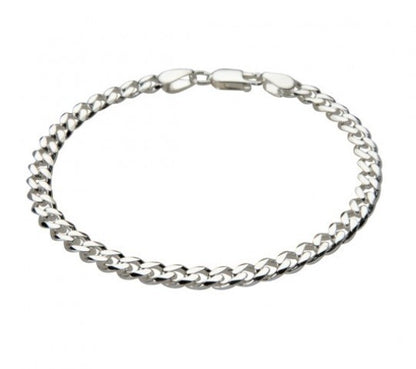 Sterling Silver 4.6 mm Curb Chain Bracelet