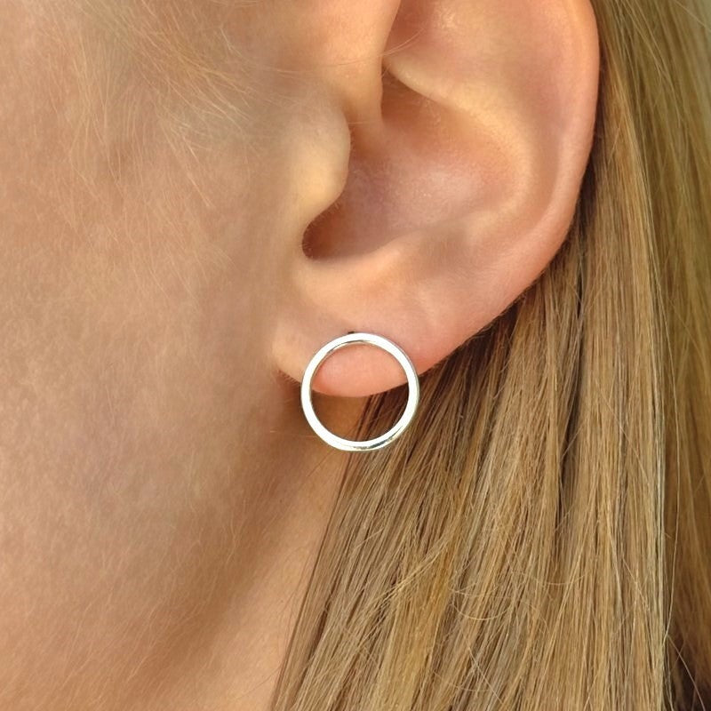 Sterling Silver Circle Studs