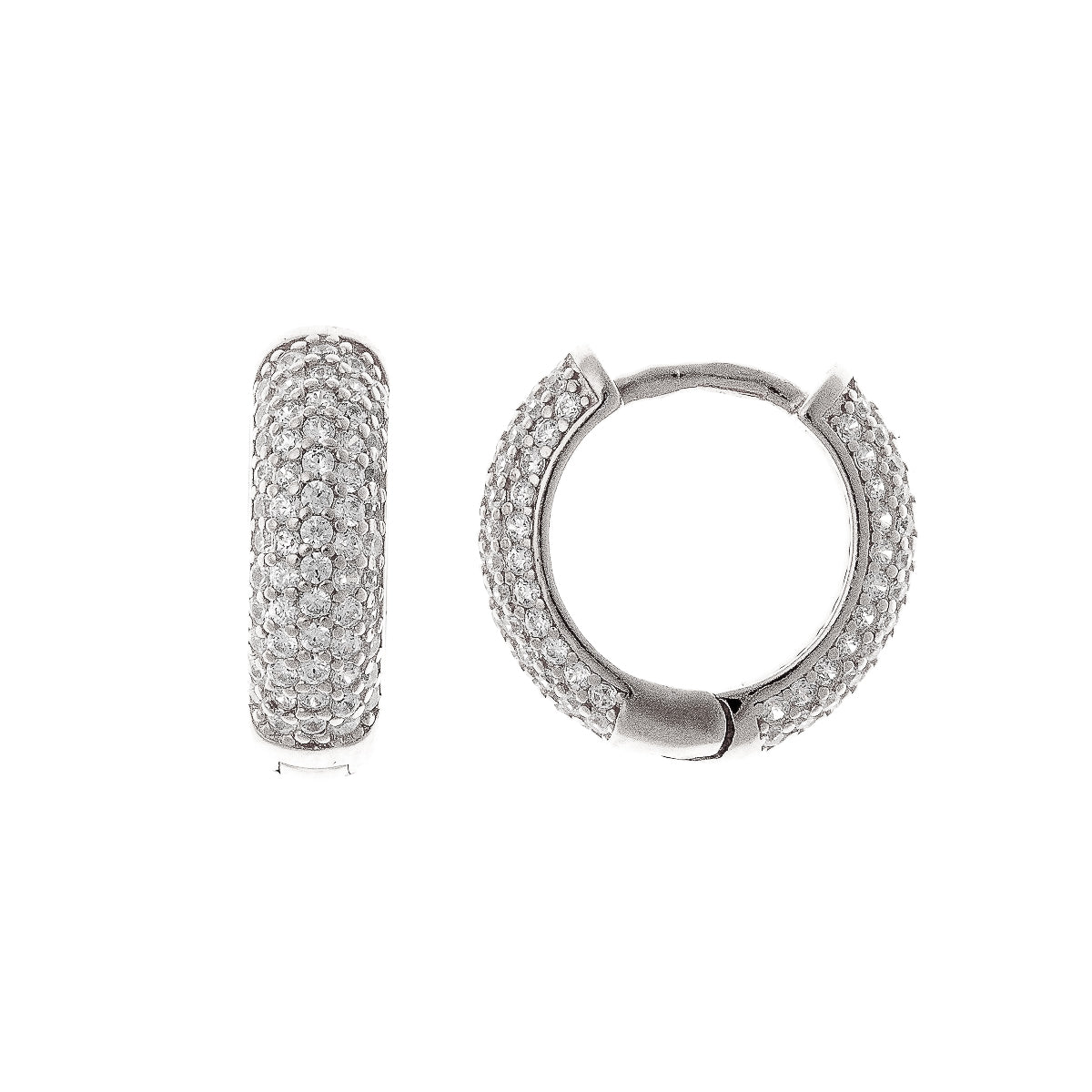 1,5cm sidabrinės rinkutės su 5 cirkonių eilėmis