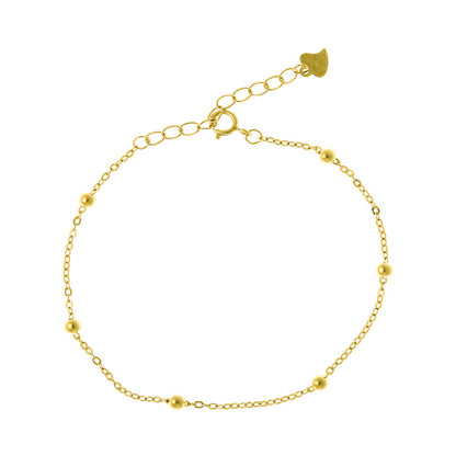 Sterling Silver Minimalist Bead Bracelet