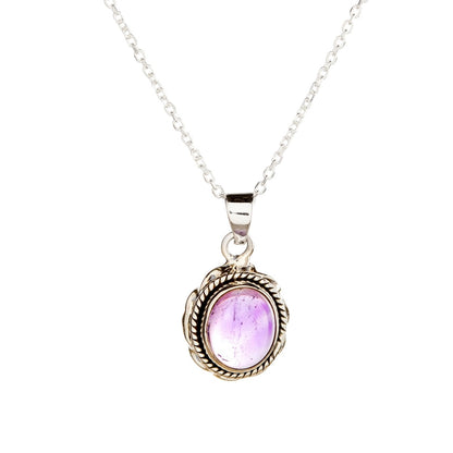 Sterling Silver Amethyst Pendant Necklace