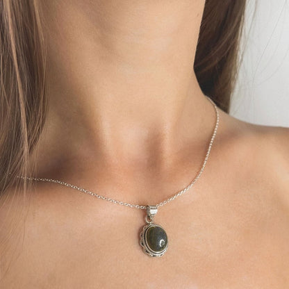 Sterling Silver Labradorite Pendant Necklace