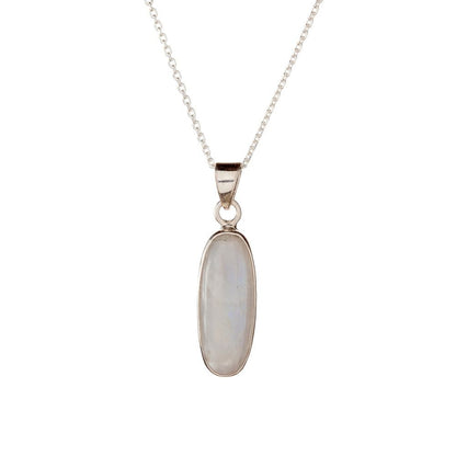 Sterling Silver Moonstone Pendant Necklace