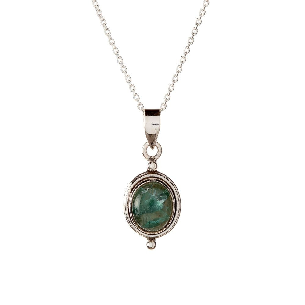 Sterling Silver Apatite Pendant Necklace