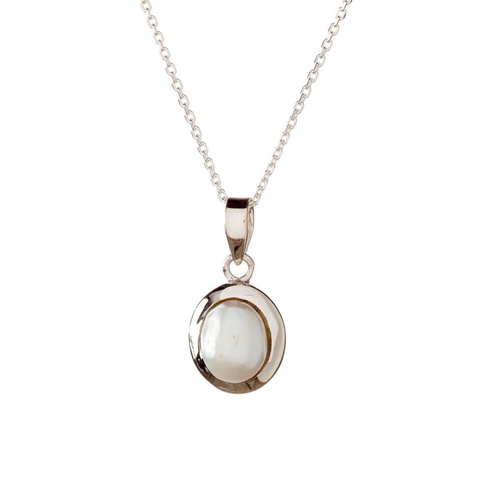 Sterling Silver Pearl Pendant Necklace