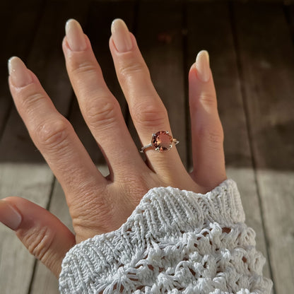 Silver Rhodium Plated Zultanite Ring