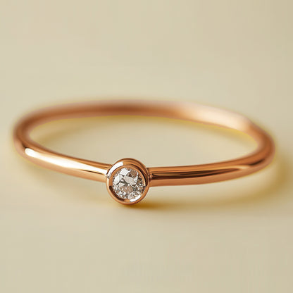 Sidabrinis paauksuotas žiedas su cirkonio akute