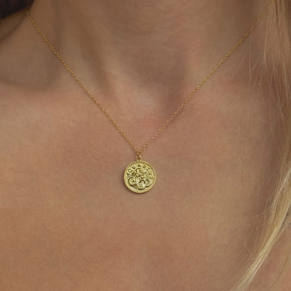 Sterling Silver Gold Plated Zodiac Sign Necklace