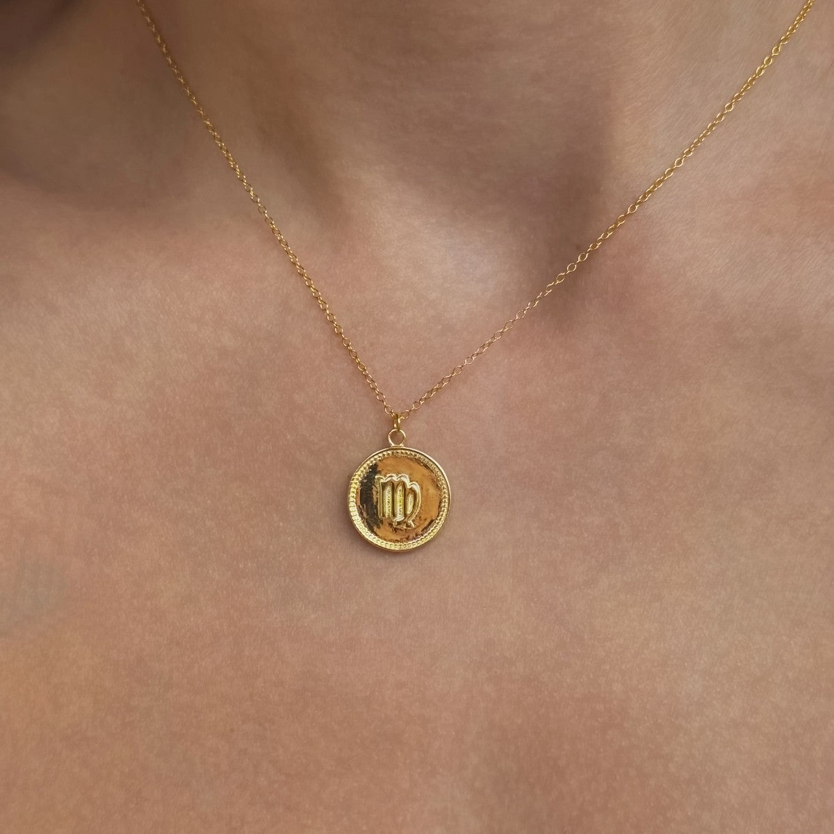 Sterling Silver Gold Plated Zodiac Sign Necklace