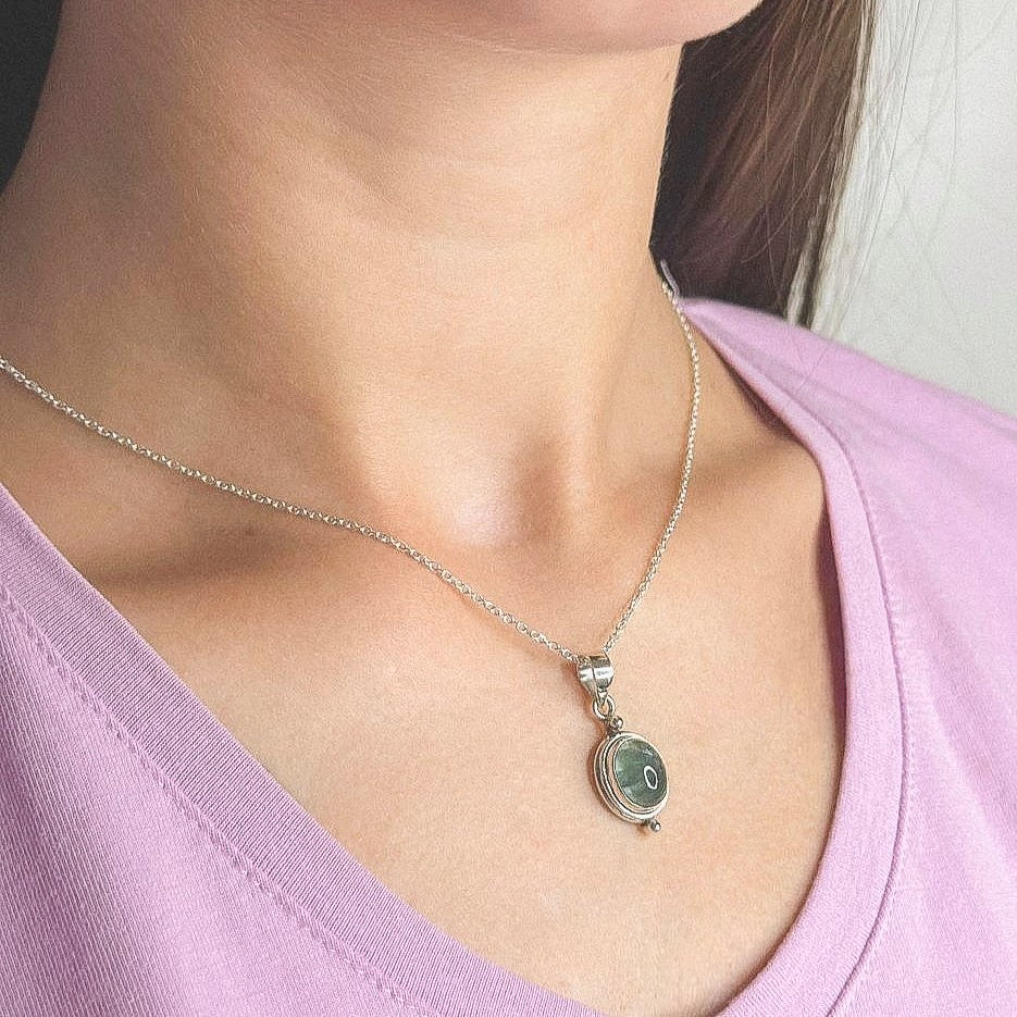 Sterling Silver Apatite Pendant Necklace