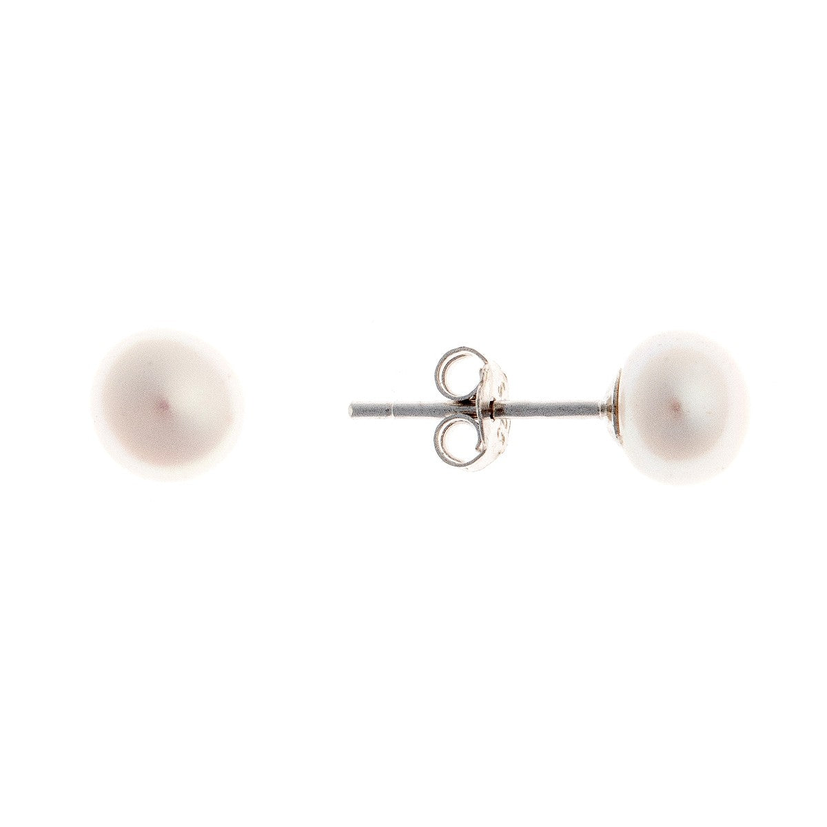 Sterling Silver 6 mm Pearl Studs