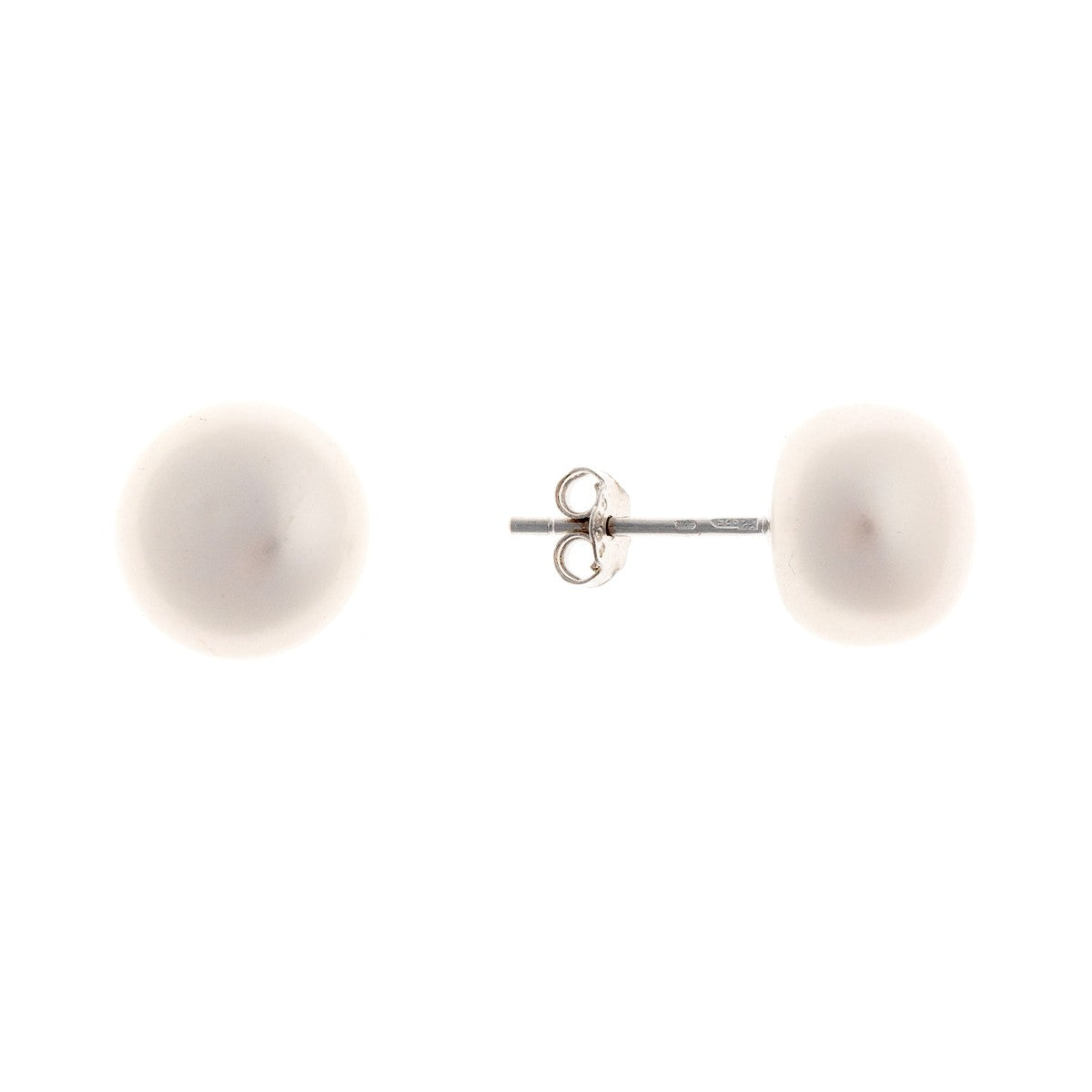 Sterling Silver 10 mm Pearl Studs