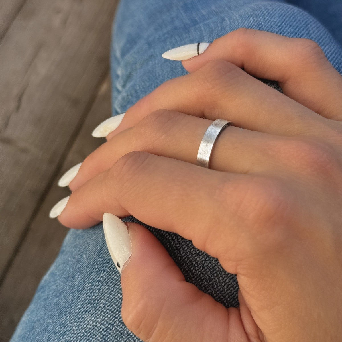 Sterling Silver Matte 4 mm Band Ring