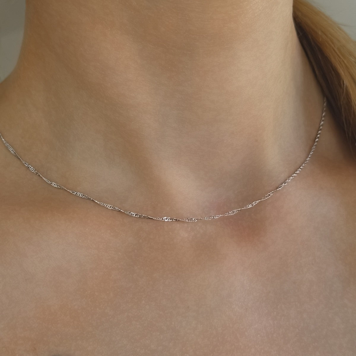 Sterling Silver 1 mm Singapore Chain