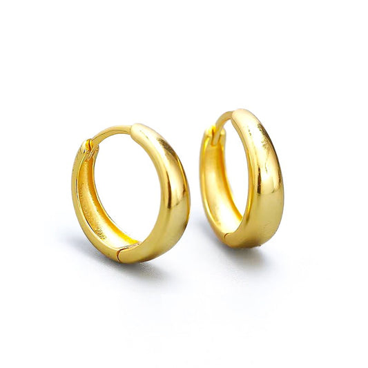 Sterling Silver Gold Plated Hoops