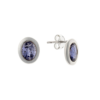 Sterling Silver Iolite Studs