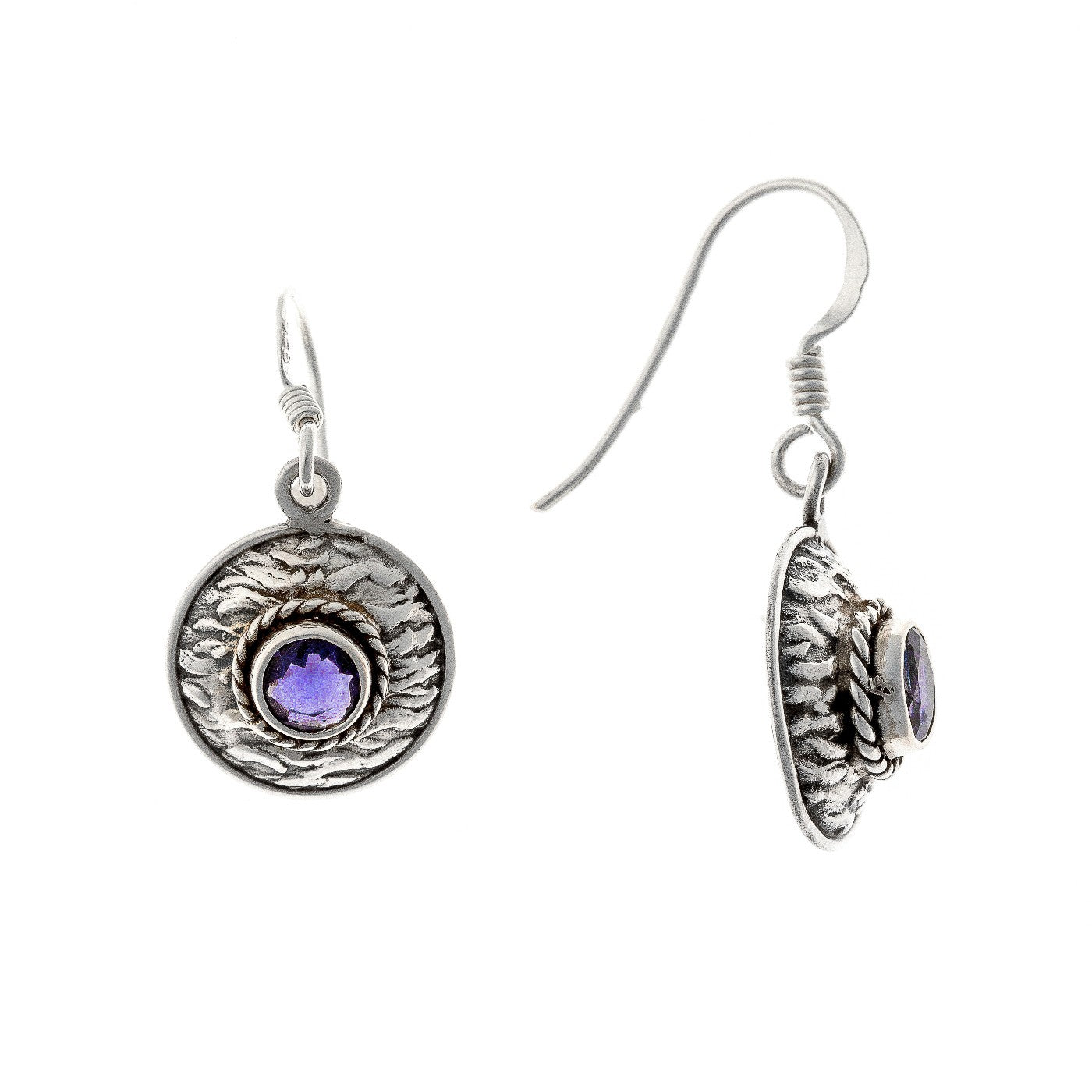 Sterling Silver Iolite Drop Earrings