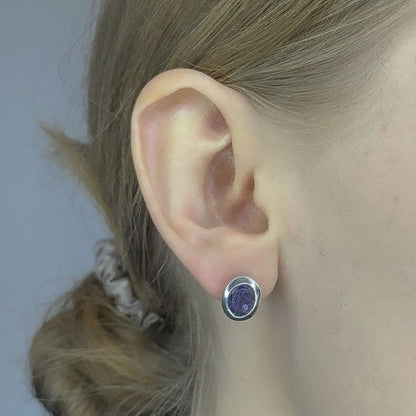 Sterling Silver Iolite Studs