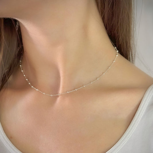 Sterling Silver Beaded Necklace