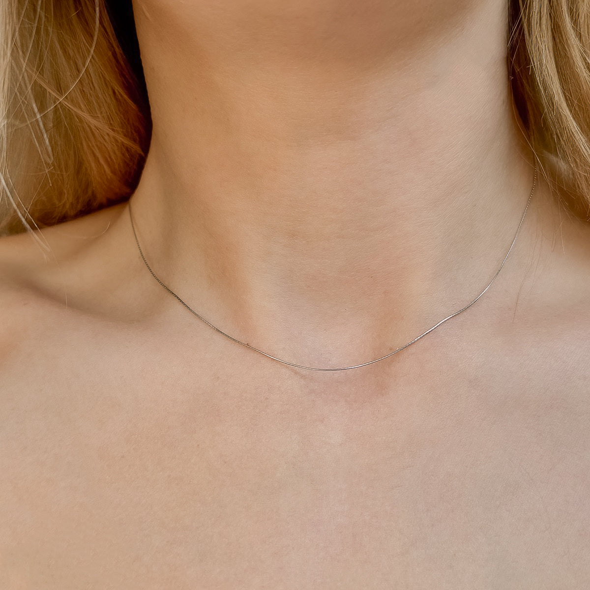 40-55 cm sidabrinė grandinėlė "Diamond Cut Snake"