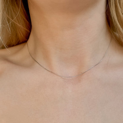 40-55 cm sidabrinė grandinėlė "Diamond Cut Snake"