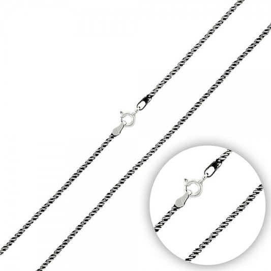 Oxidized Silver 1.5 mm Twist Chain