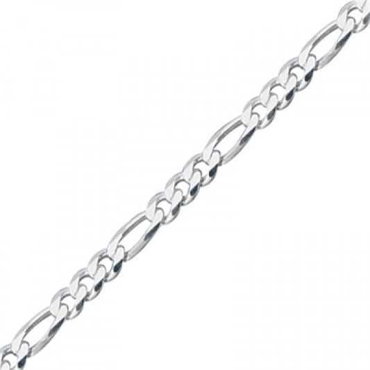 Sterling Silver 3.8 mm Figaro Chain